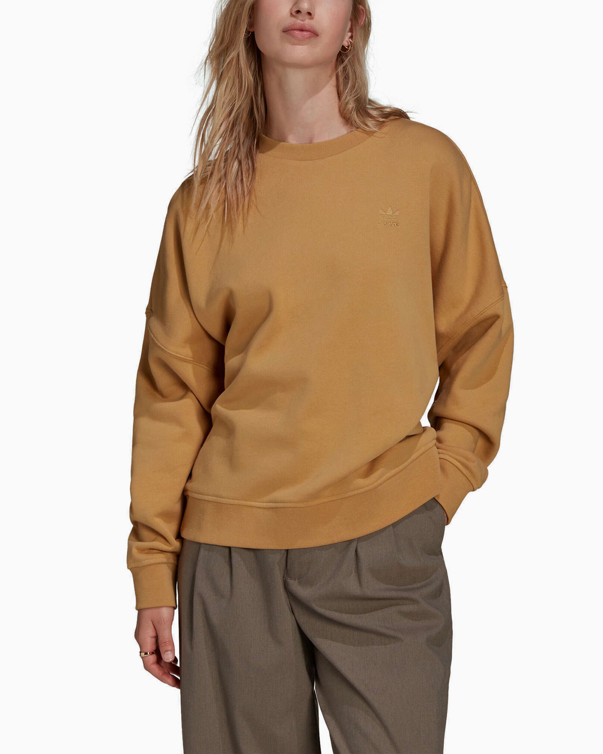Tan adidas sweatshirt sales