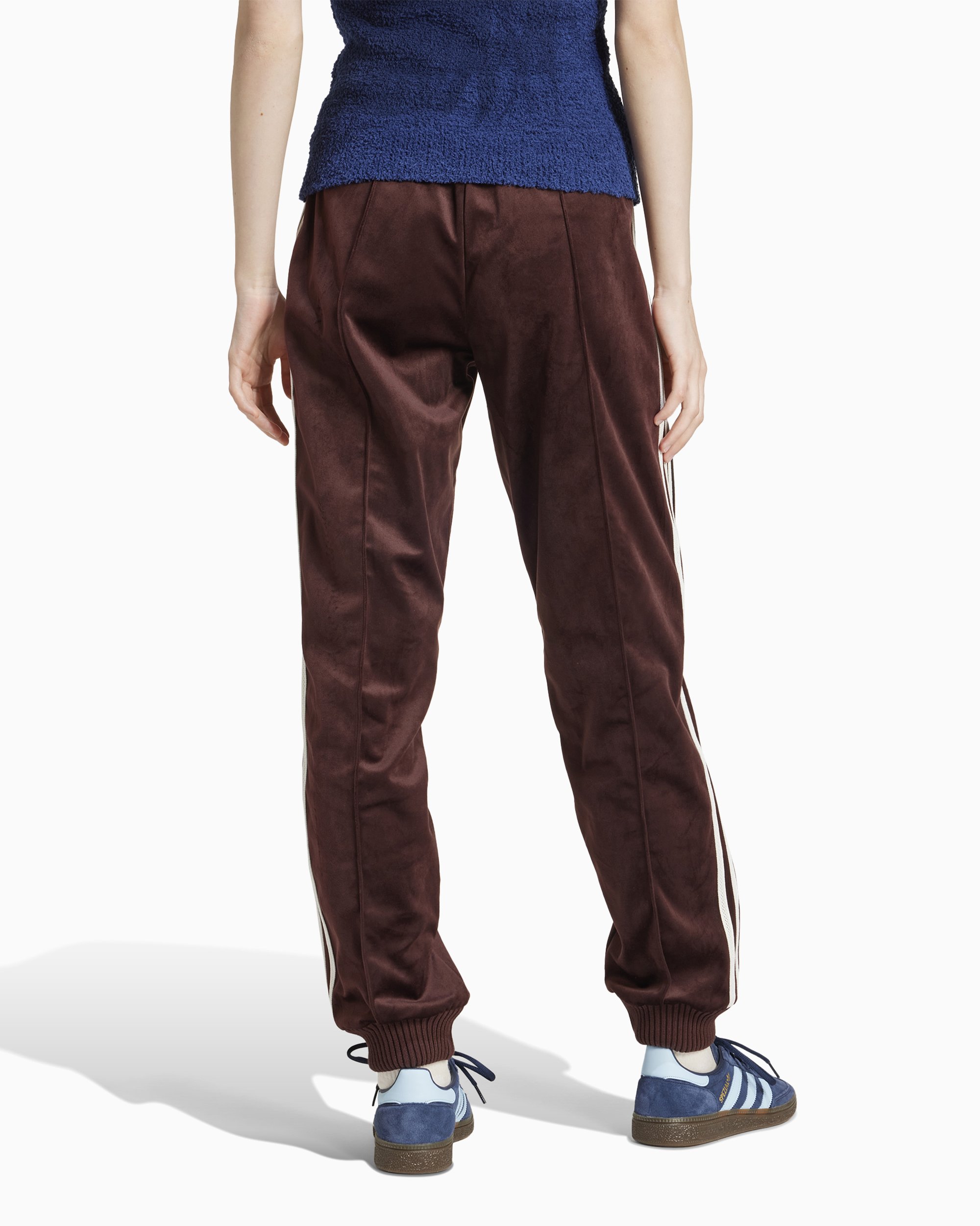 Adidas Women S Premium Brushed Velvet Track Pants Shadow Brown M