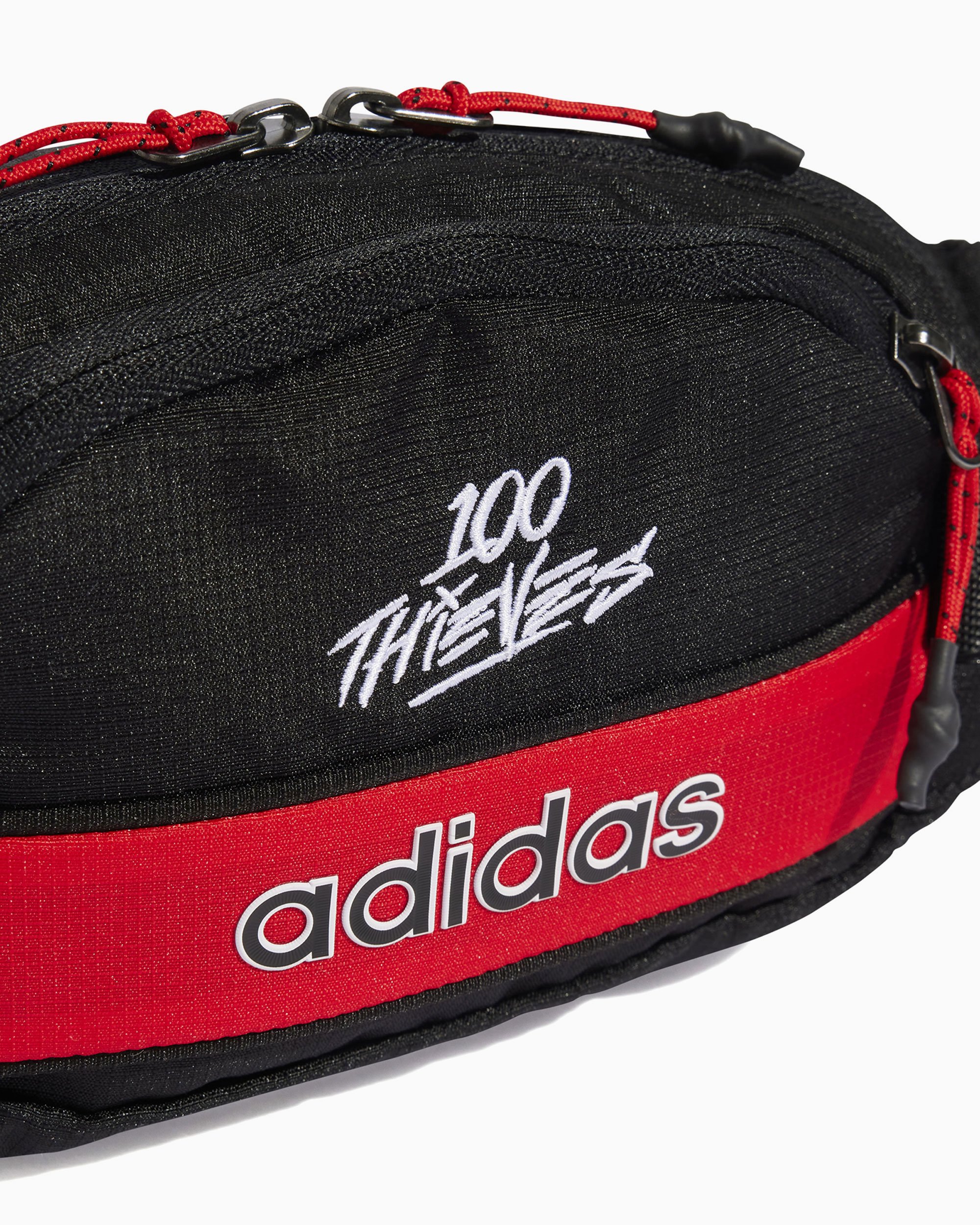 adidas Originals x 100 Thieves Unisex Waist Bag Nero JE0318 FOOTDISTRICT