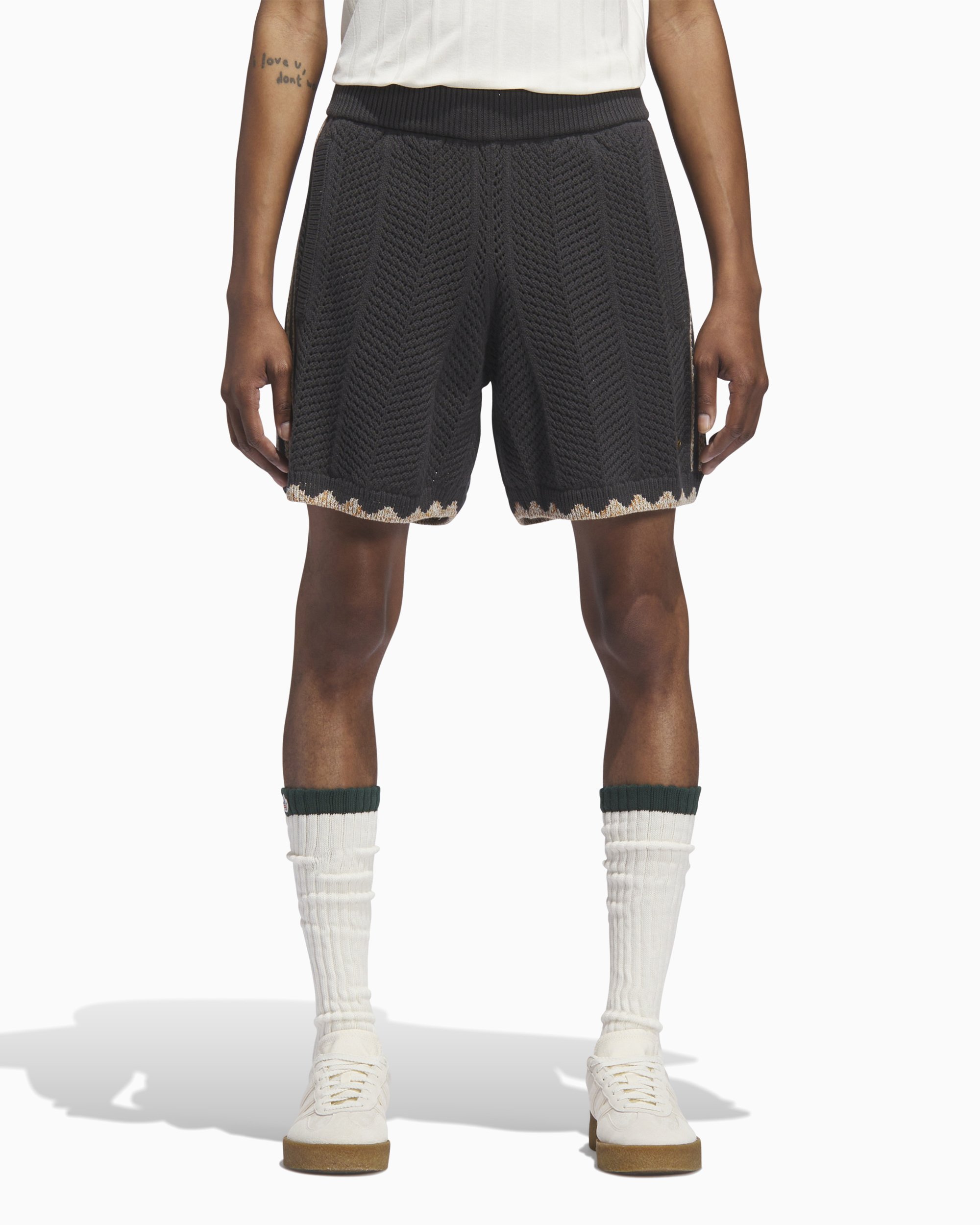adidas Originals x CLOT Unisex Knit Shorts Black JP1600 adidas Originals x CLOT Unisex Knit Shorts Black JP1600