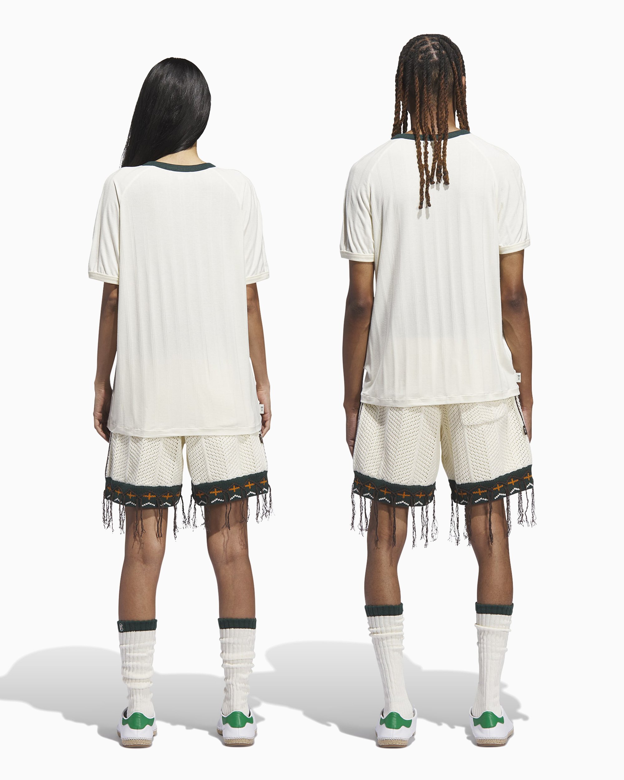 adidas Originals x CLOT Crochet Unisex Shorts Beige JX6554