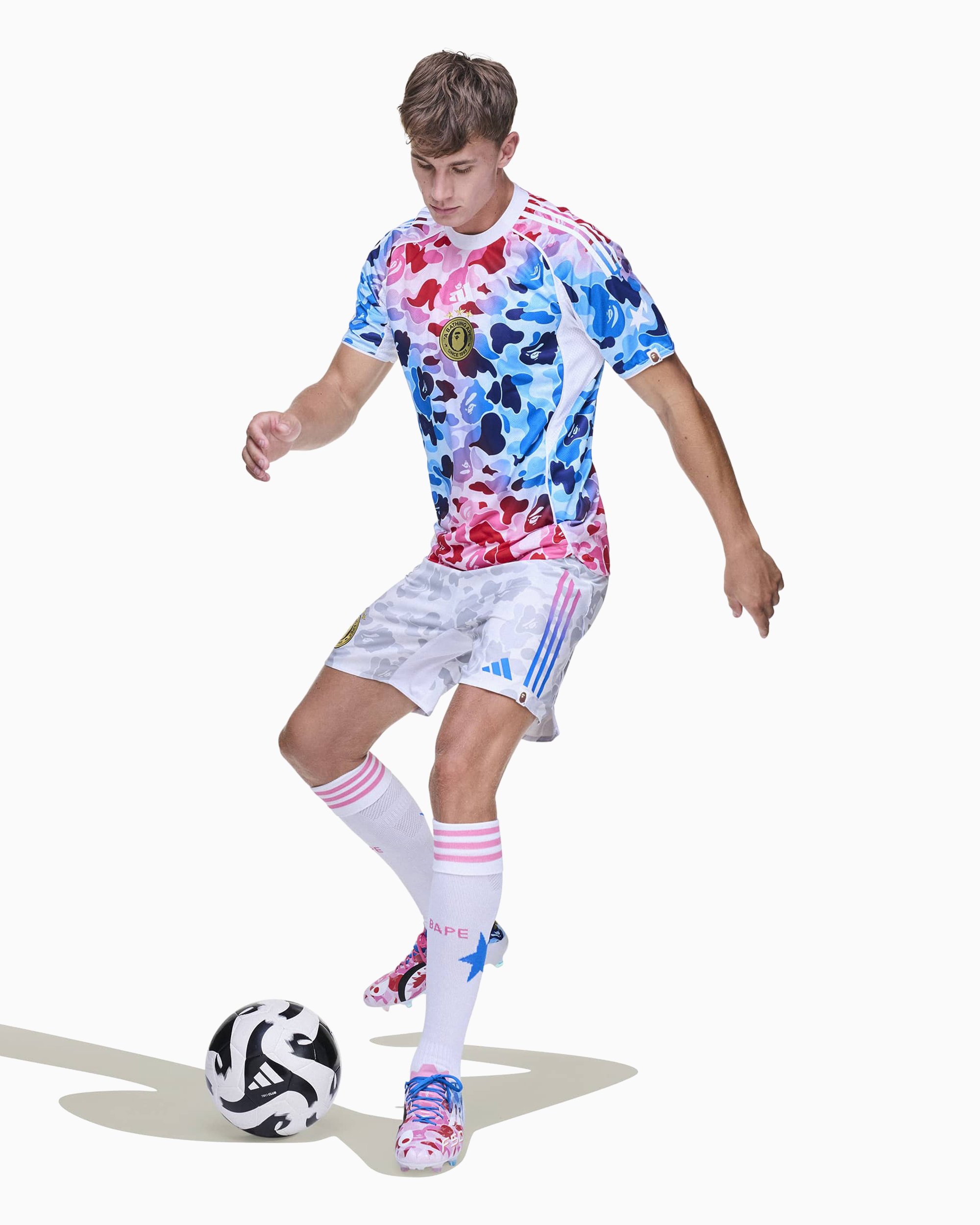 adidas Originals x BAPE Football Slim Herren-Jersey T-Shirt