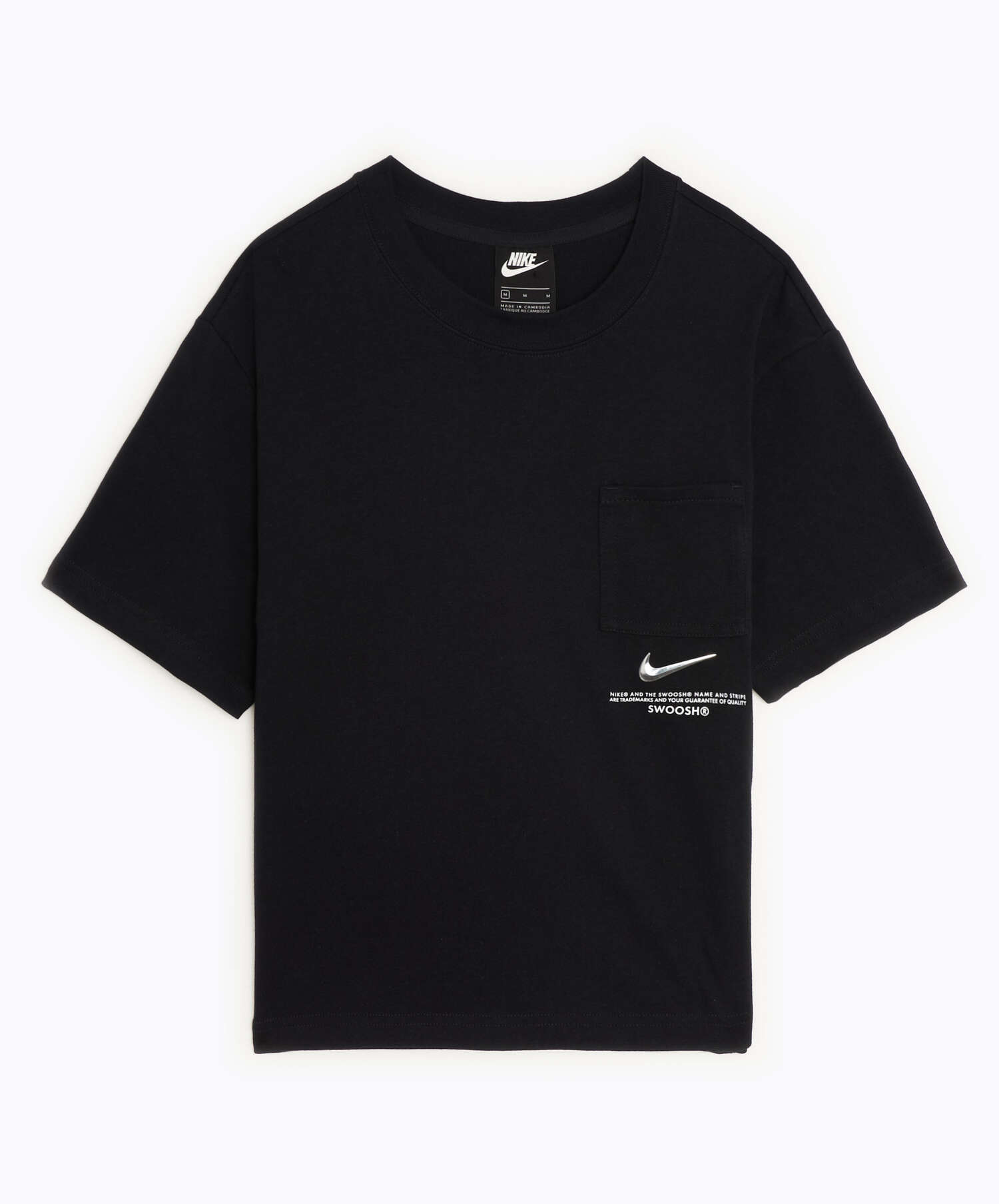 T shirt Manches Courtes Nike Sportswear Swoosh Femme Noir CZ8911