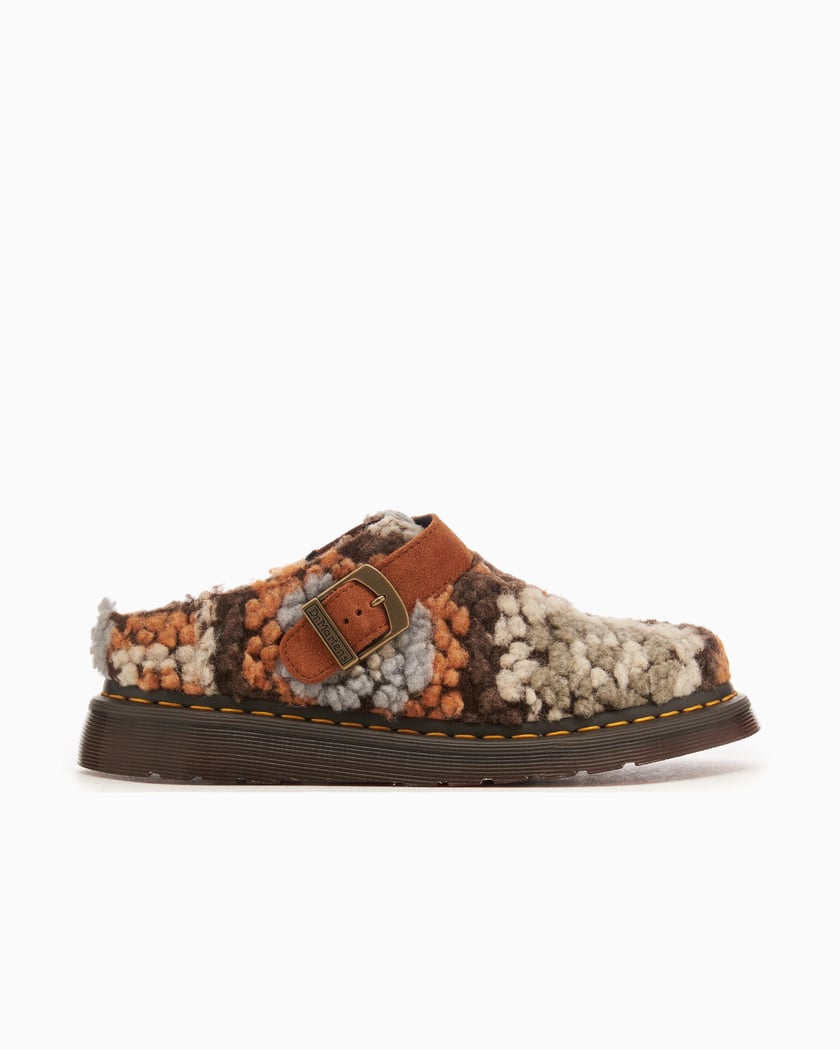 Dr. Martens Isham Crochet Wool Suede Mules Bunt 31824374 FOOTDISTRICT