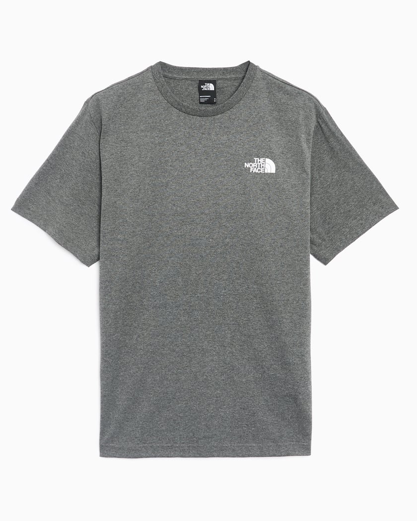 Mens grey north face t shirt clearance