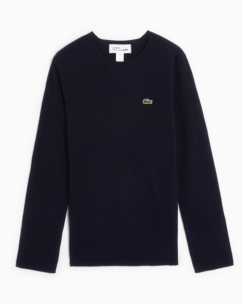 Black lacoste long sleeve shirt sales