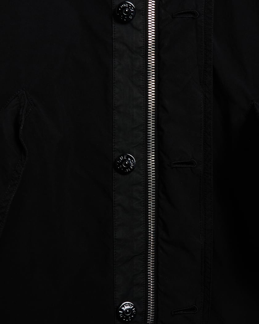 Stone Island Men's Short Parka Men's Work Jacket Black