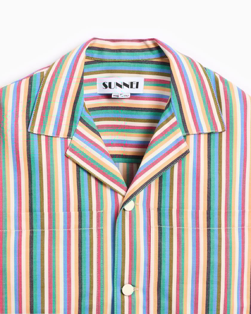 Sunnei Unisex Pockets Shorts Sleeve Shirt Multi PRTWXSHR003 Sunnei Unisex Pockets Shorts Sleeve Shirt Multi PRTWXSHR003