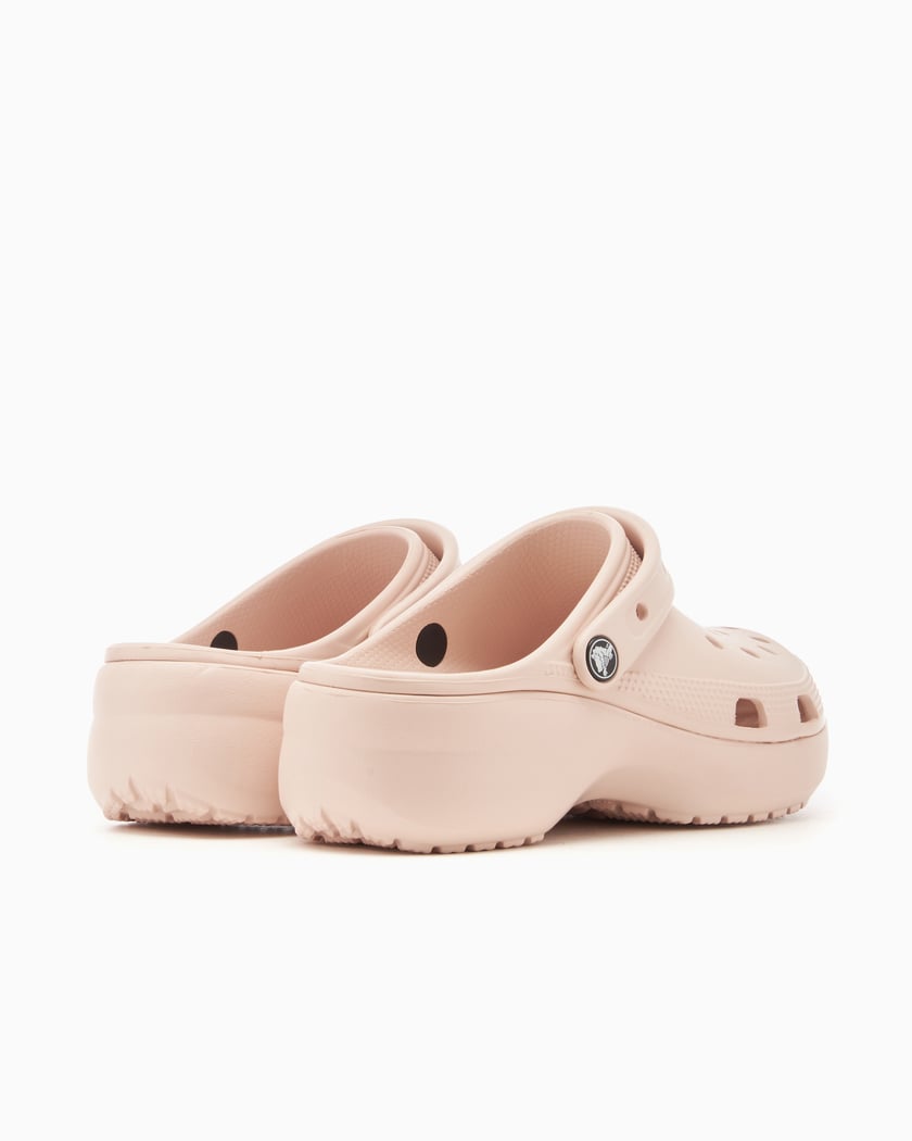 Pink platform clogs top
