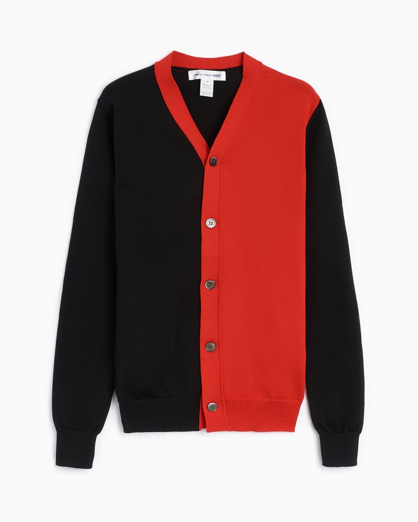 Comme Des Garcons Shirt x Christian Marclay Men s Knit Cardigan Multi FI N005 S22 1 FOOTDISTRICT