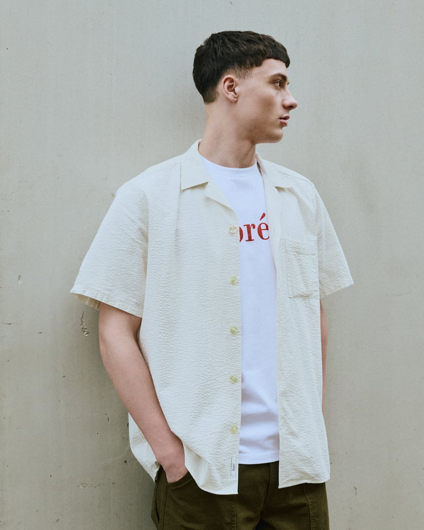 ★MUSINSA STANDARD★ Relaxed Micro Seersucker Shirt Warm Ash Mint Mojito Seersucker shirt – Studio Rabha