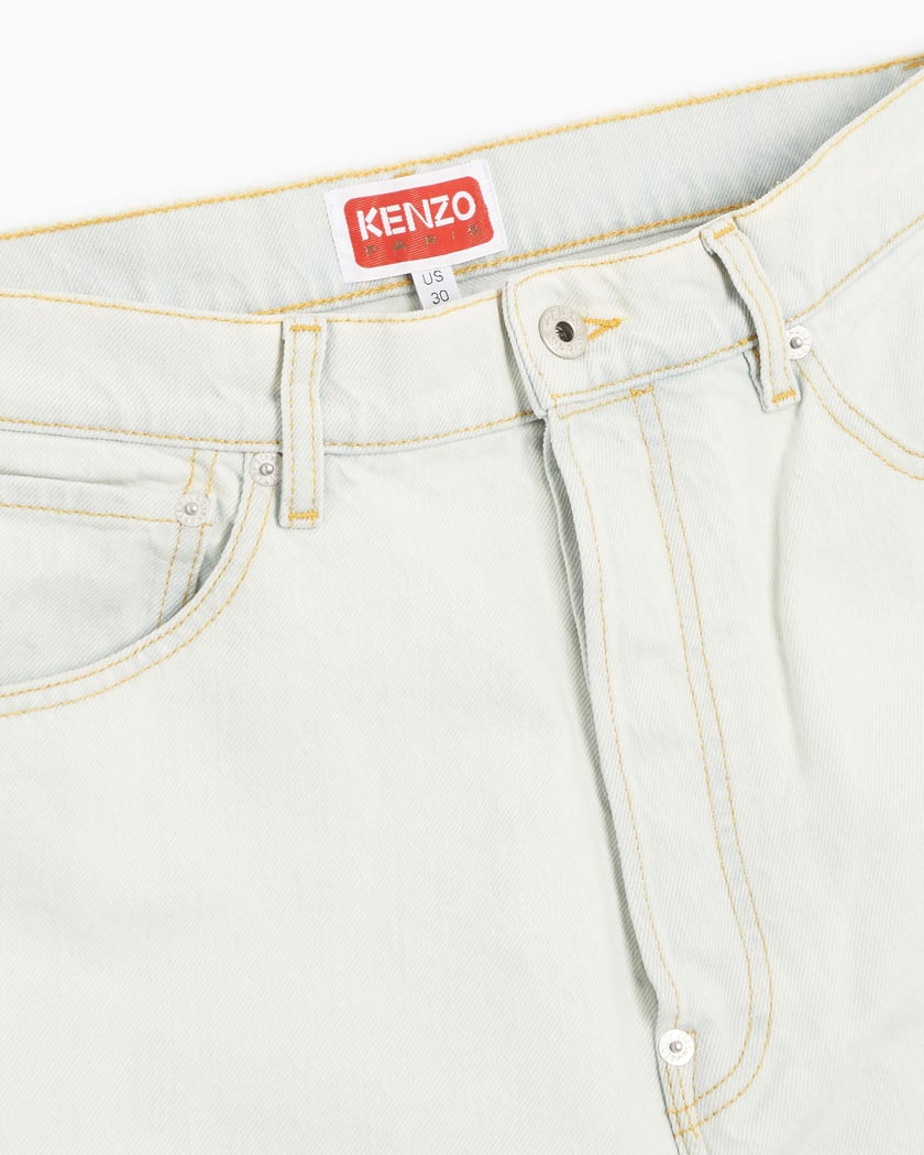 Kenzo Suisen Men's Bleached Relax Denim Pants Men's Jeans