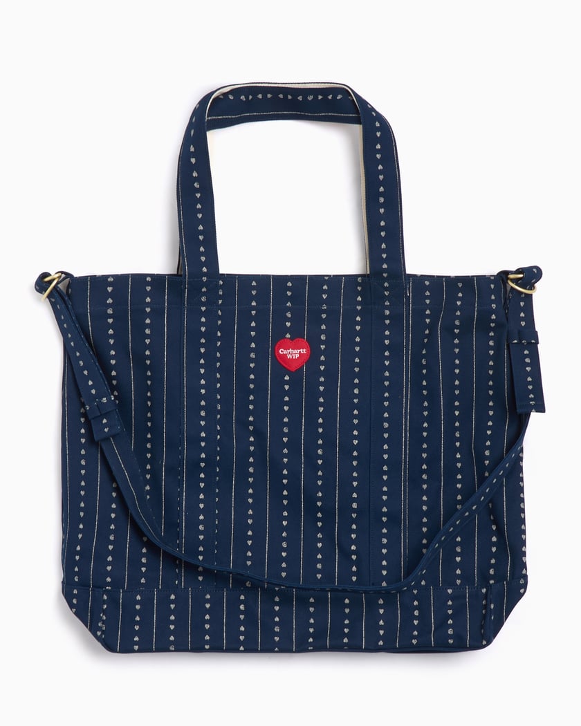 【CARHARTT】WIP Drewe Tote BIG ショッピングバッグ Carhartt WIP Drewe Tote | Ink / Natural Heart C Pinstripe