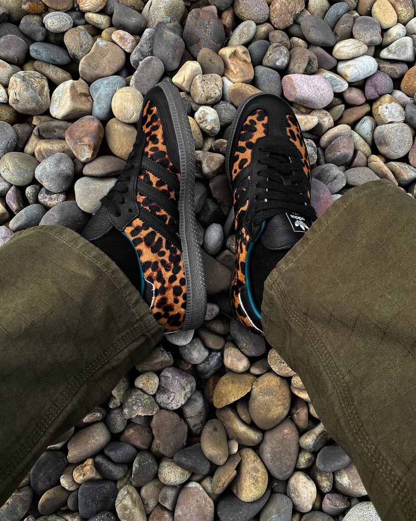 スニーカー ADIDAS Women Sneakers JI2735 CBLACK ADIDAS WOMENS SAMBA OG BLACK GREEN LEOPARD JI2735 - IN HAND