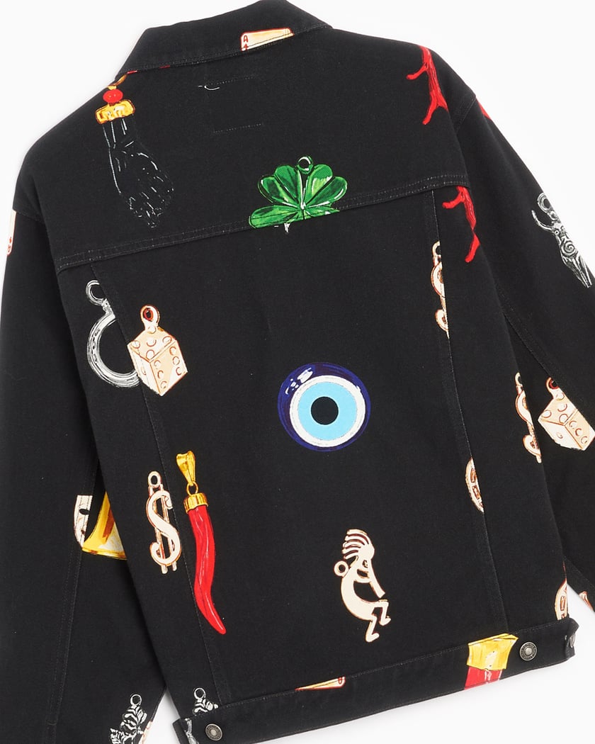 Sky High Farm Workwear Charm Unisex Print Woven Denim Jacket