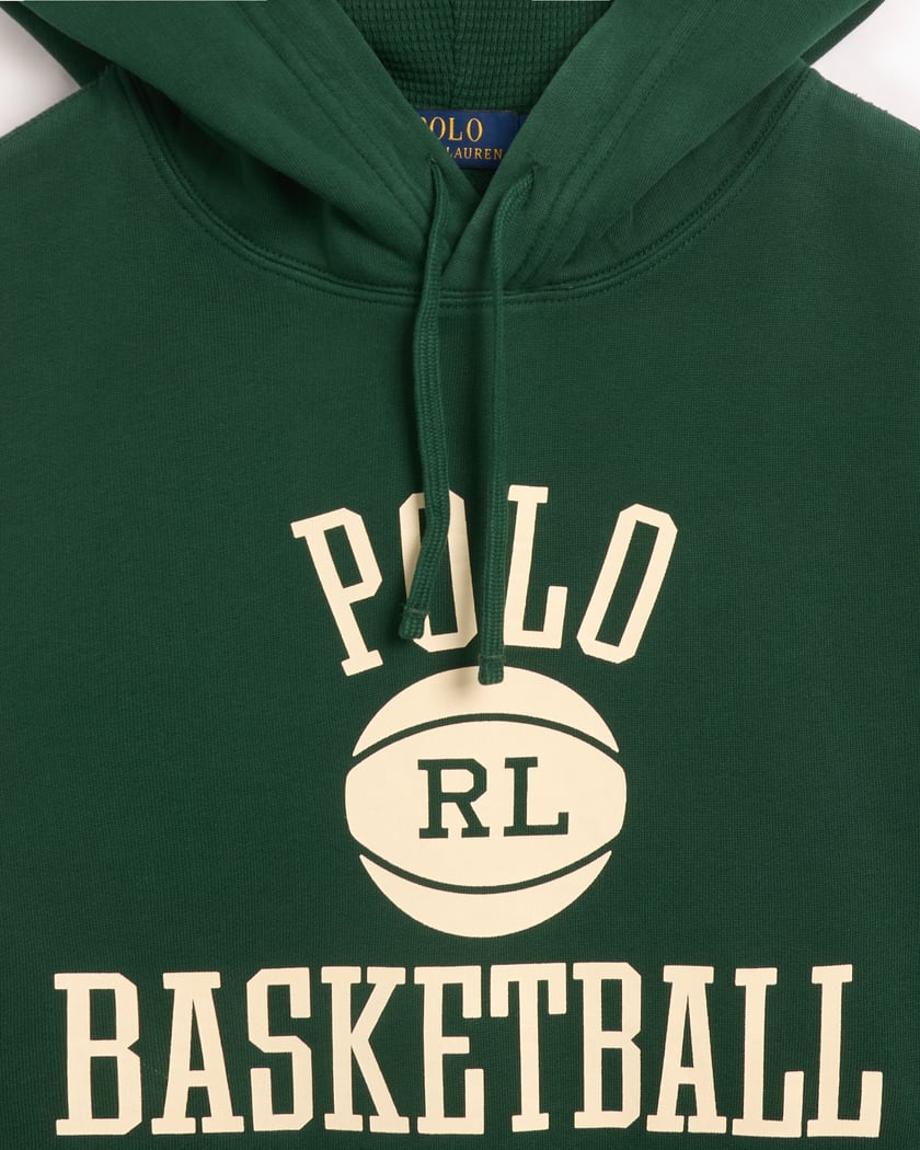 Polo Ralph Lauren Polo RL Basketball Men s Fleece Hoodie Vert 710950759001 FOOTDISTRICT