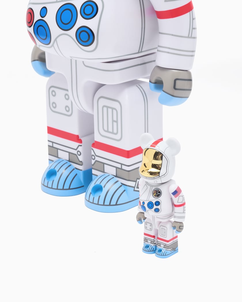 Medicom Toy Be@rbrick NASA - Apollo 17 100% & 400% White