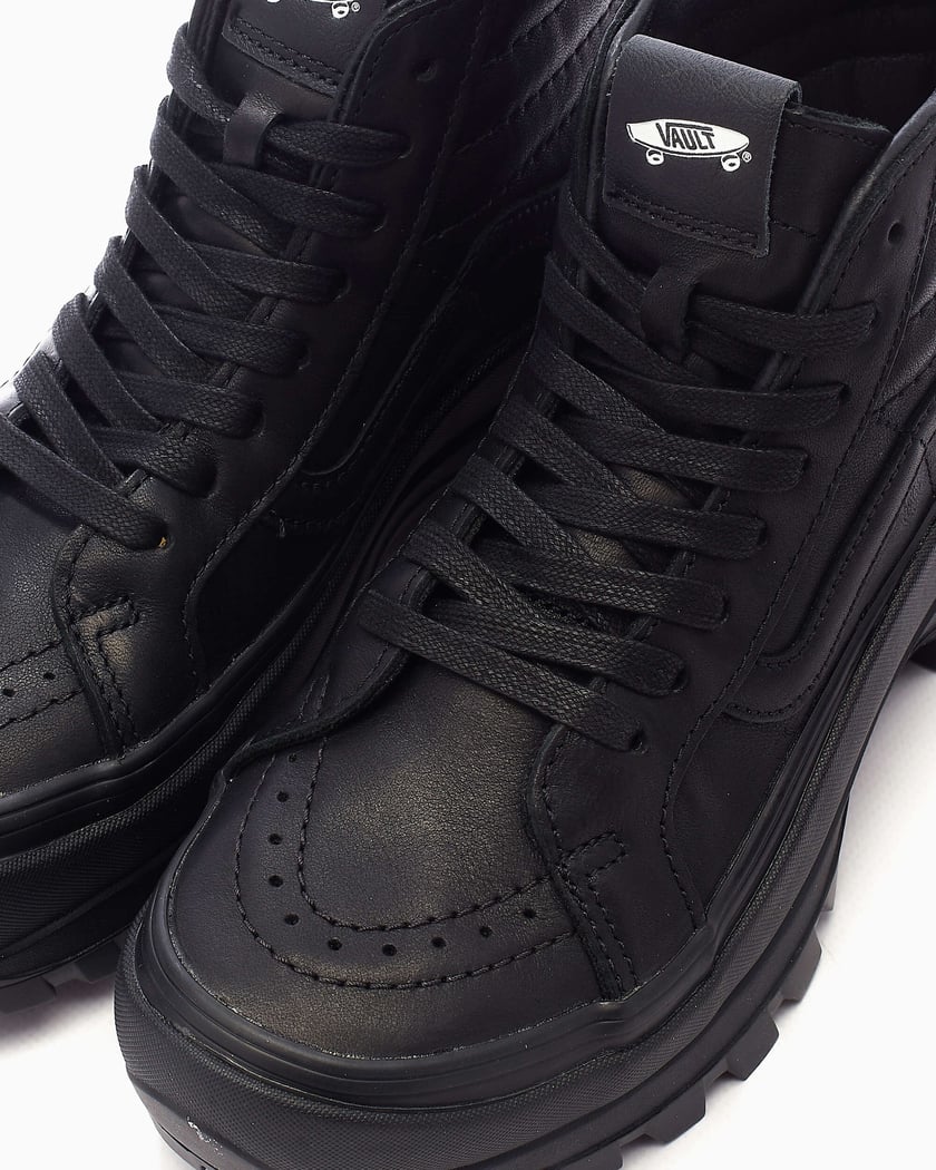 Black leather vans 6 online