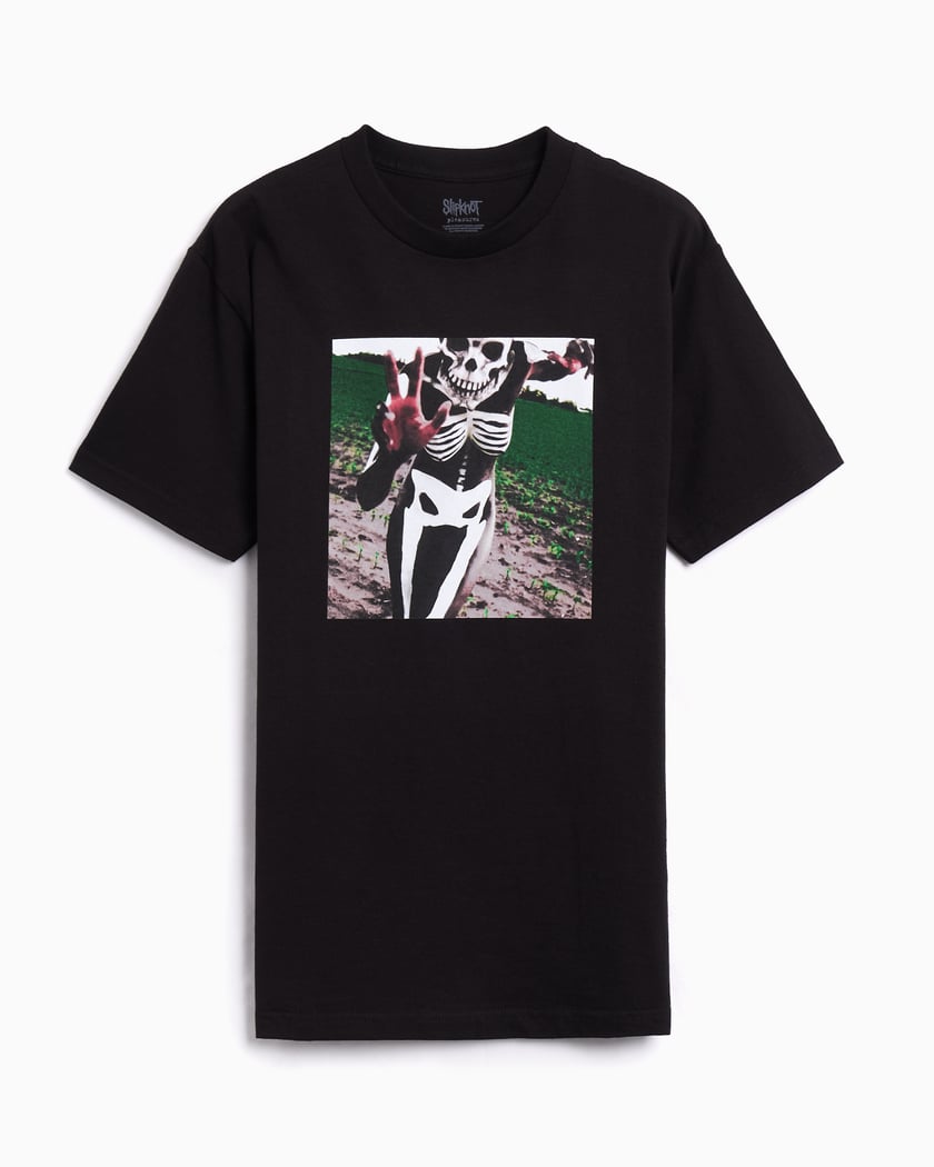 Pleasures x Slipknot Skeleton Men's T-Shirt Black P25SK017