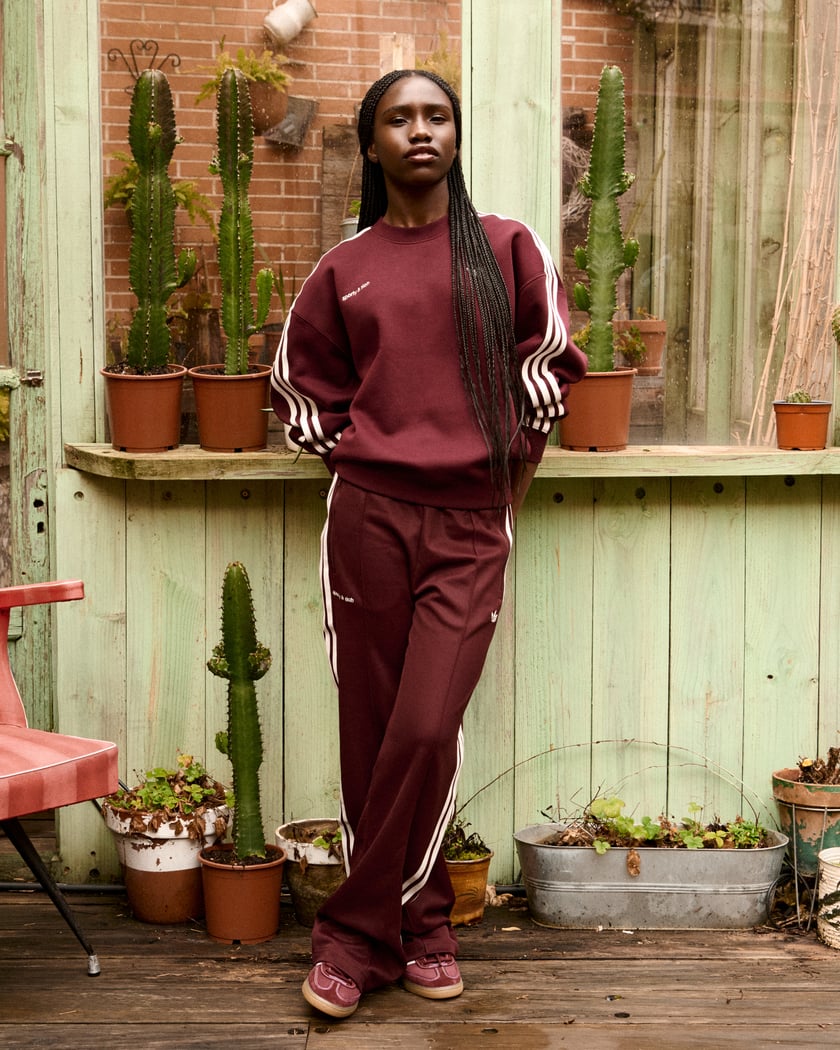 adidas Originals x Sporty & Rich Women's Sweatshirt Burgundy