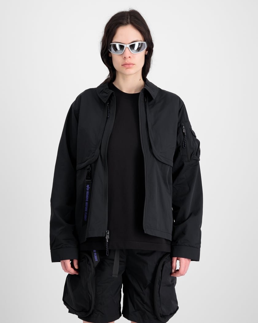 Alpha Industries Unisex Utility Overshirt UV Jacket Black 146118UV-03 |  FOOTDISTRICT