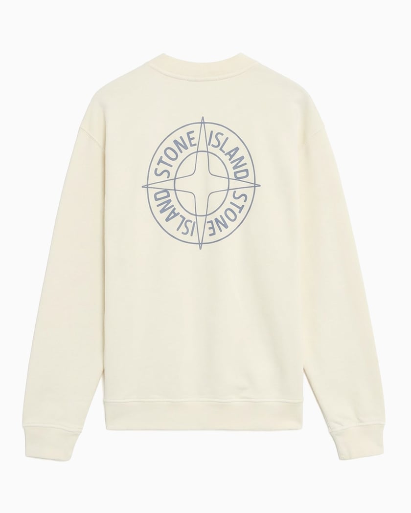 Stone Island Fleece Logo Men's Sweatshirt White L1S156100001-V0093