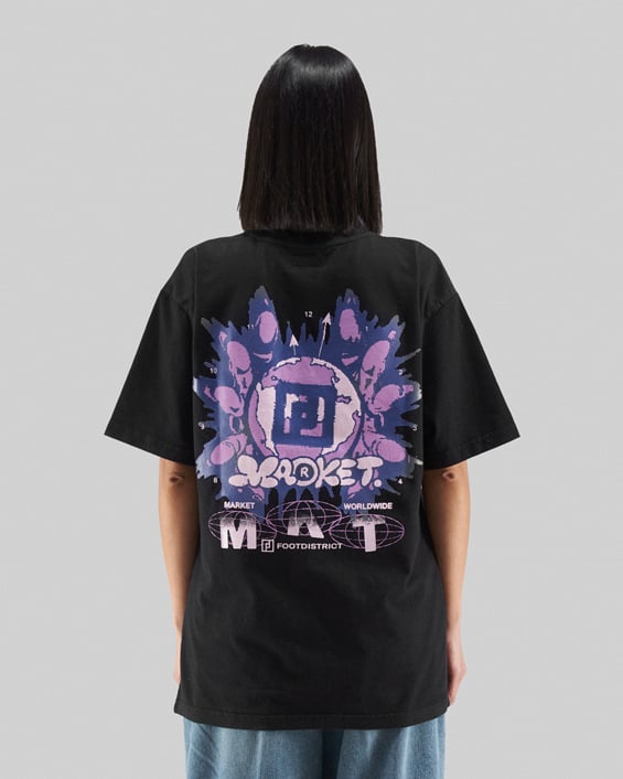 FOOTDISTRICT x MARKET Worldwide Unisex T-Shirt Black