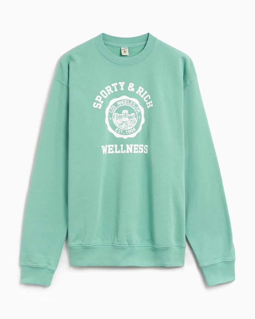 Sporty Rich Emblem Unisex Sweatshirt Green WS067S409EA FOOTDISTRICT