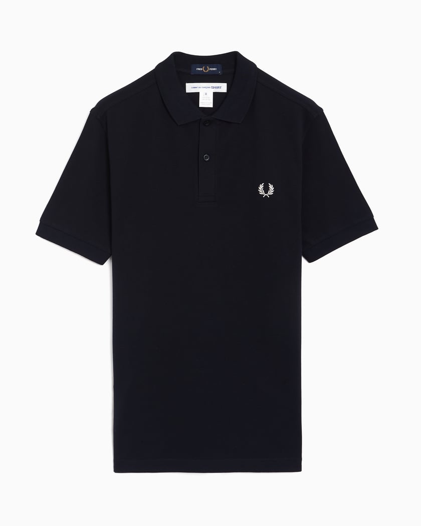Comme Des Garçons Play Layered Logo Polo Shirt | Black