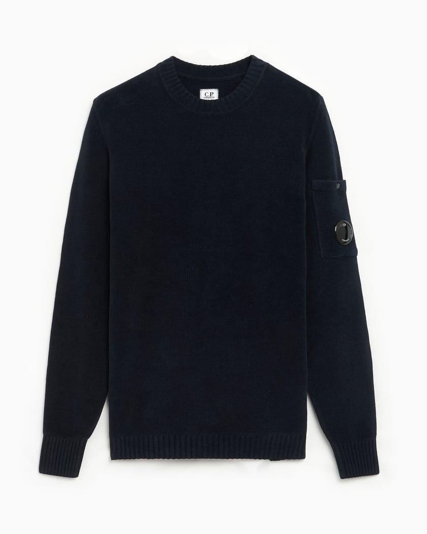 CP Company Men s Chenille Sweater Noir 16CMKN187A005687G 999