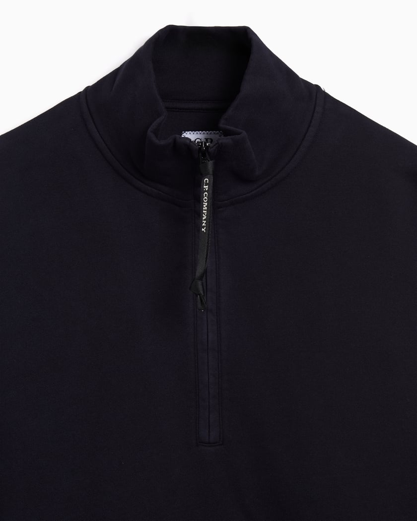 【新品】C.P. COMPANY Harfzip Sweat C.P. Company Light Fleece Sweat Black - Terraces Menswear