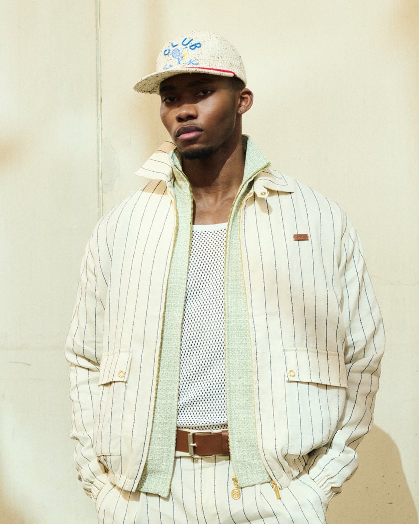 Drôle de Monsieur Men's Tweed Jacket Relaxed Men's Track Jacket