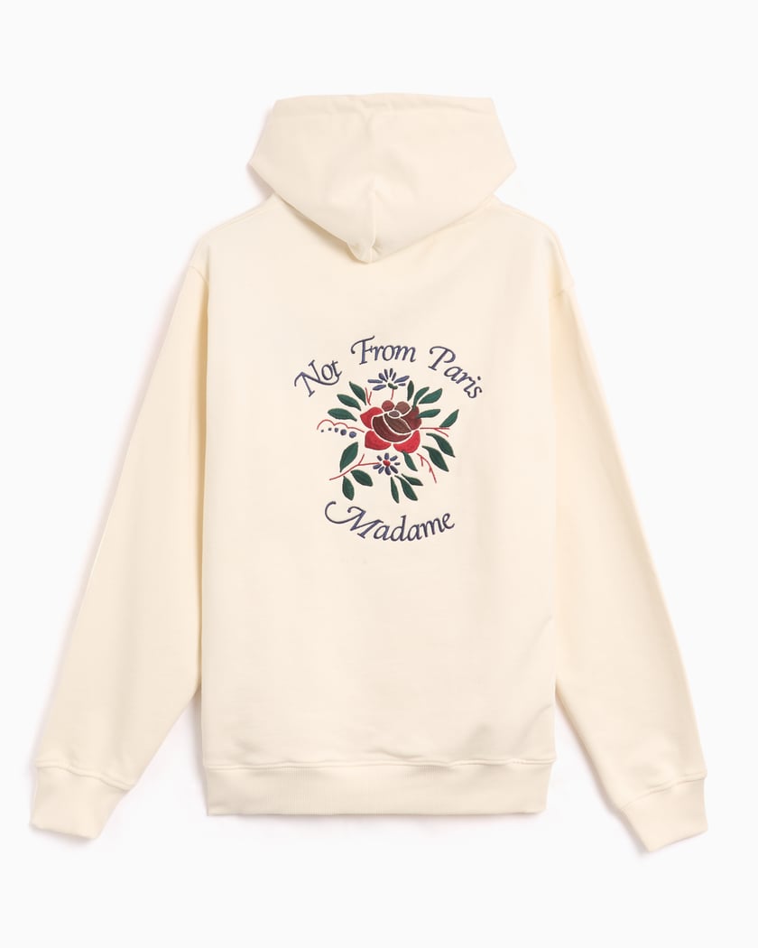 Drole de Monsieur Slogan Fleurs Men s Hoodie Beige HO169 CO127 CM FOOTDISTRICT
