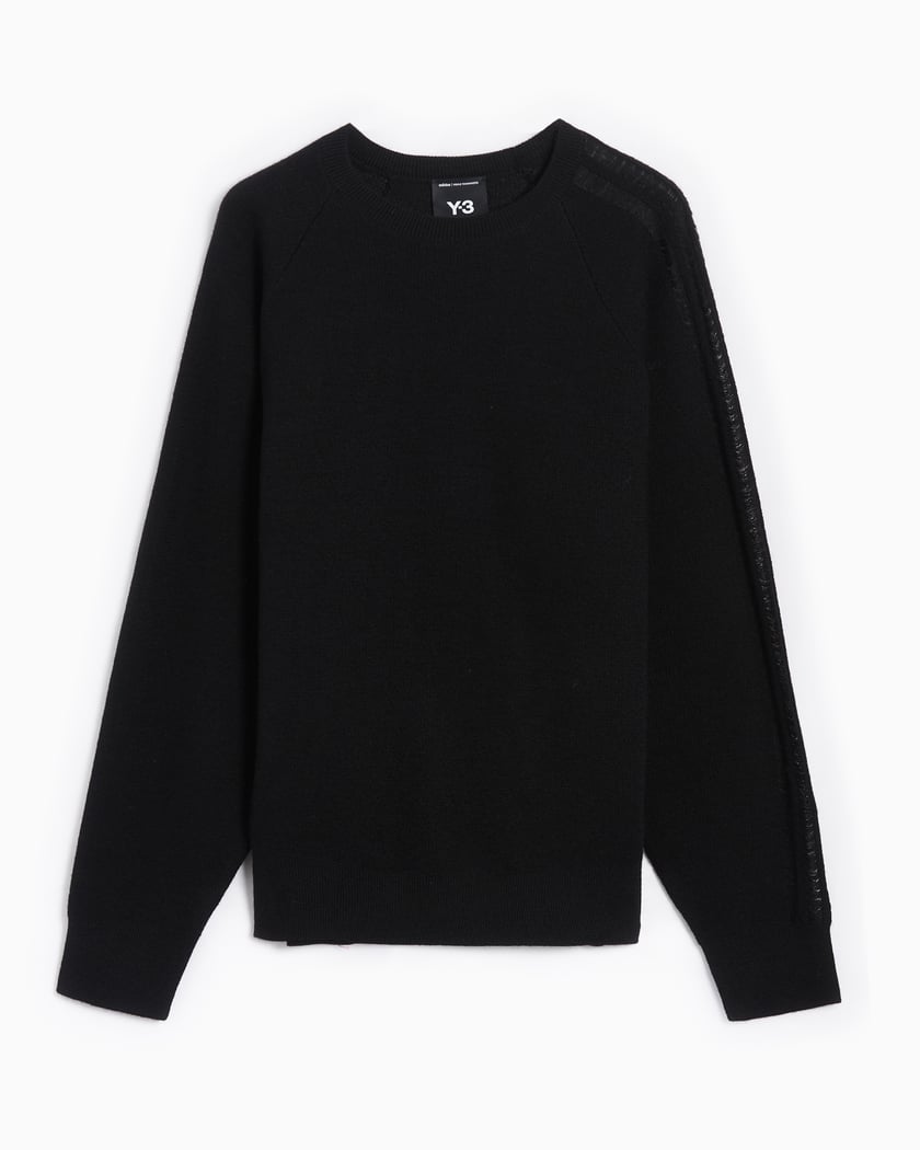 Adidas Y-3 Logo Unisex Knit Sweatshirt Relaxed Unisex Sweatshirt