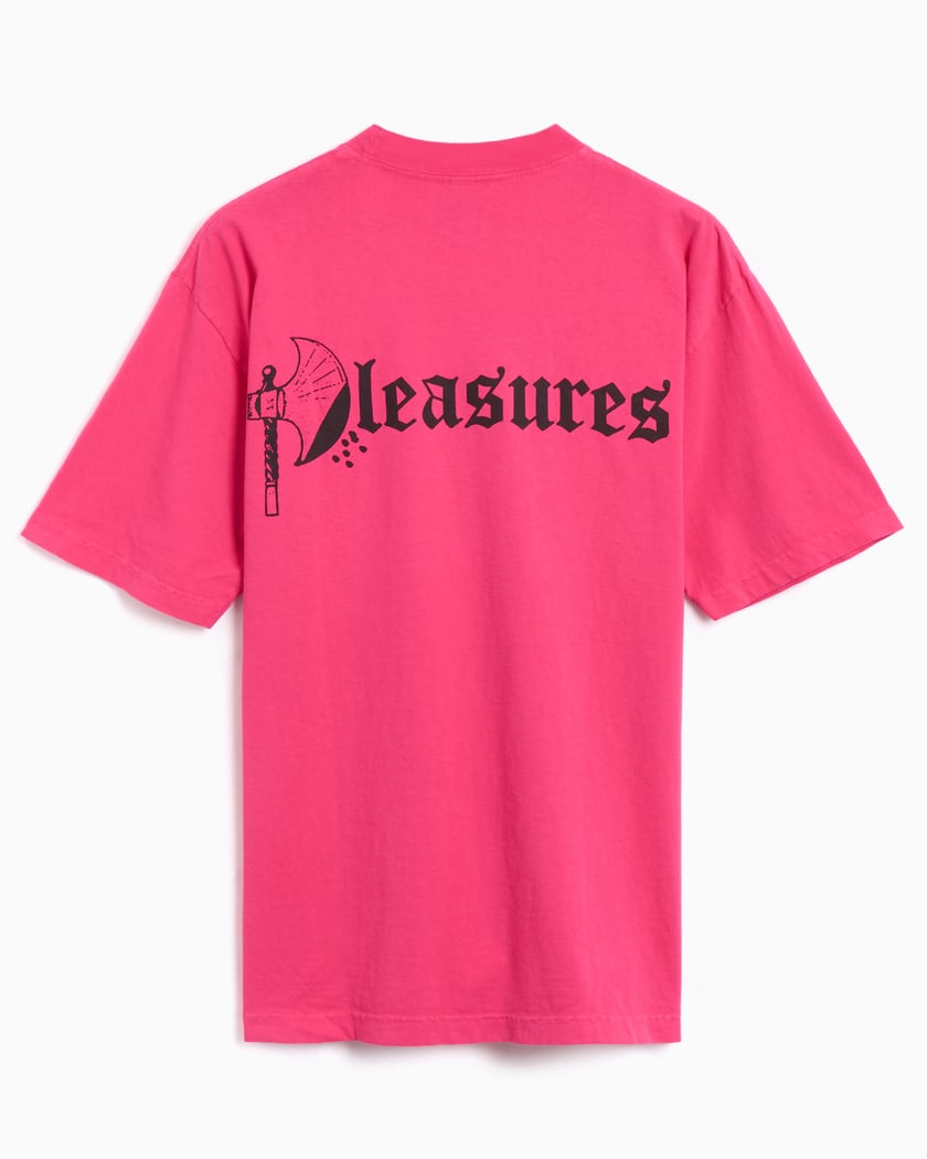 Pleasures Men's T-Shirt Pink P24W036-FUCHSIA | FOOTDISTRICT