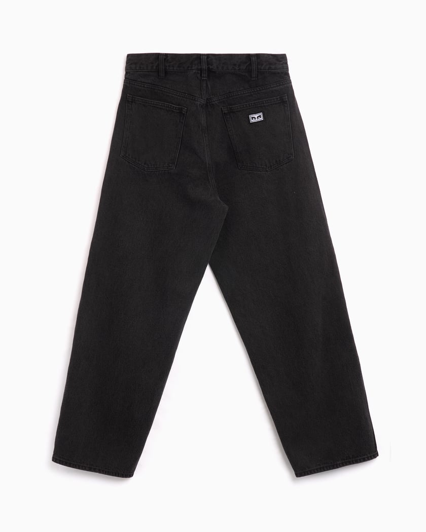 OBEY Clothing Bigwig Men's Baggy Denim Pants Black 142010087-FBL |  FOOTDISTRICT