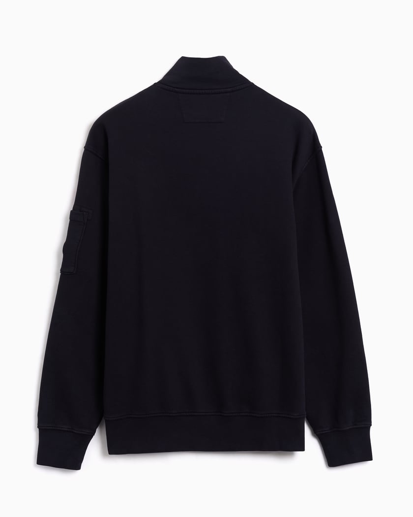 CP Company Men's Half Zip Sweatshirt Blue 19CMSS142A006372G-888