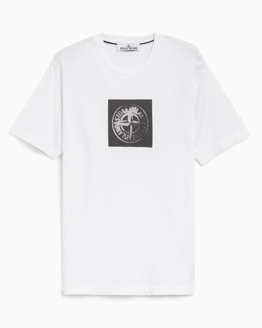 Stone Island Logo Men s Graphic T Shirt Wit 80152NS83 V0001 FOOTDISTRICT