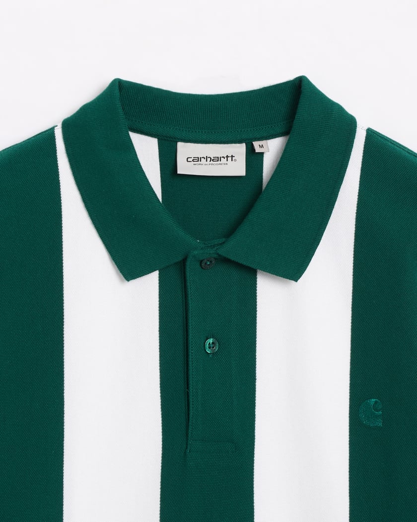 Carhartt WIP Hinton Men s Polo Green White I032972 23VXX Buy