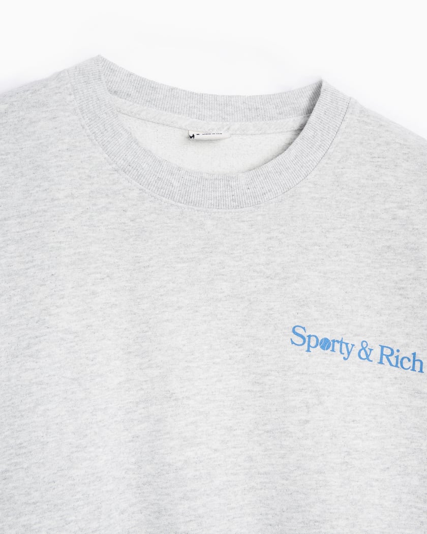 Sporty & Rich La Racquet Club Unisex Sweatshirt Gray CR874HG