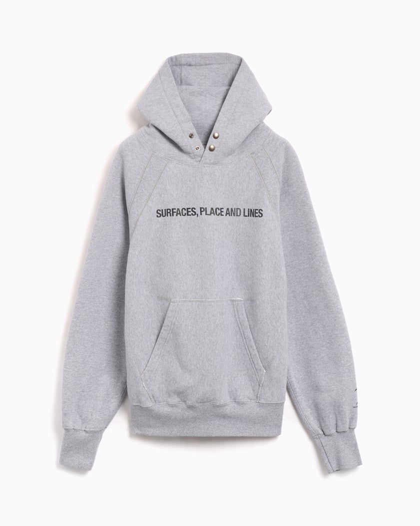 Engineered Garments Printed Raglan Men's Hoodie Men's Hoodie Gray