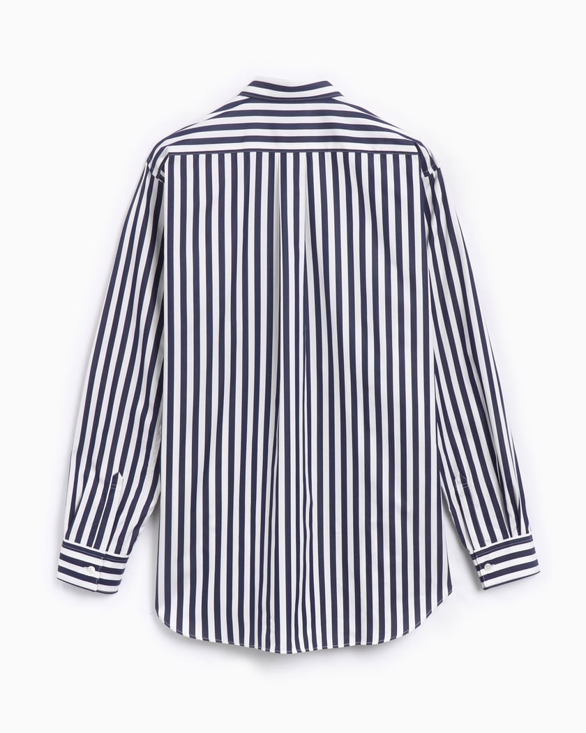 Comme Des Garçons Men's Long Sleeve Shirt Blue FZ-B115-PER