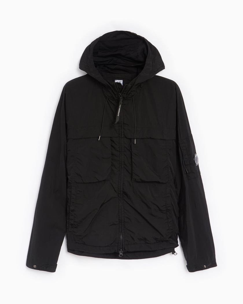 Cp company on sale hooded jacket black