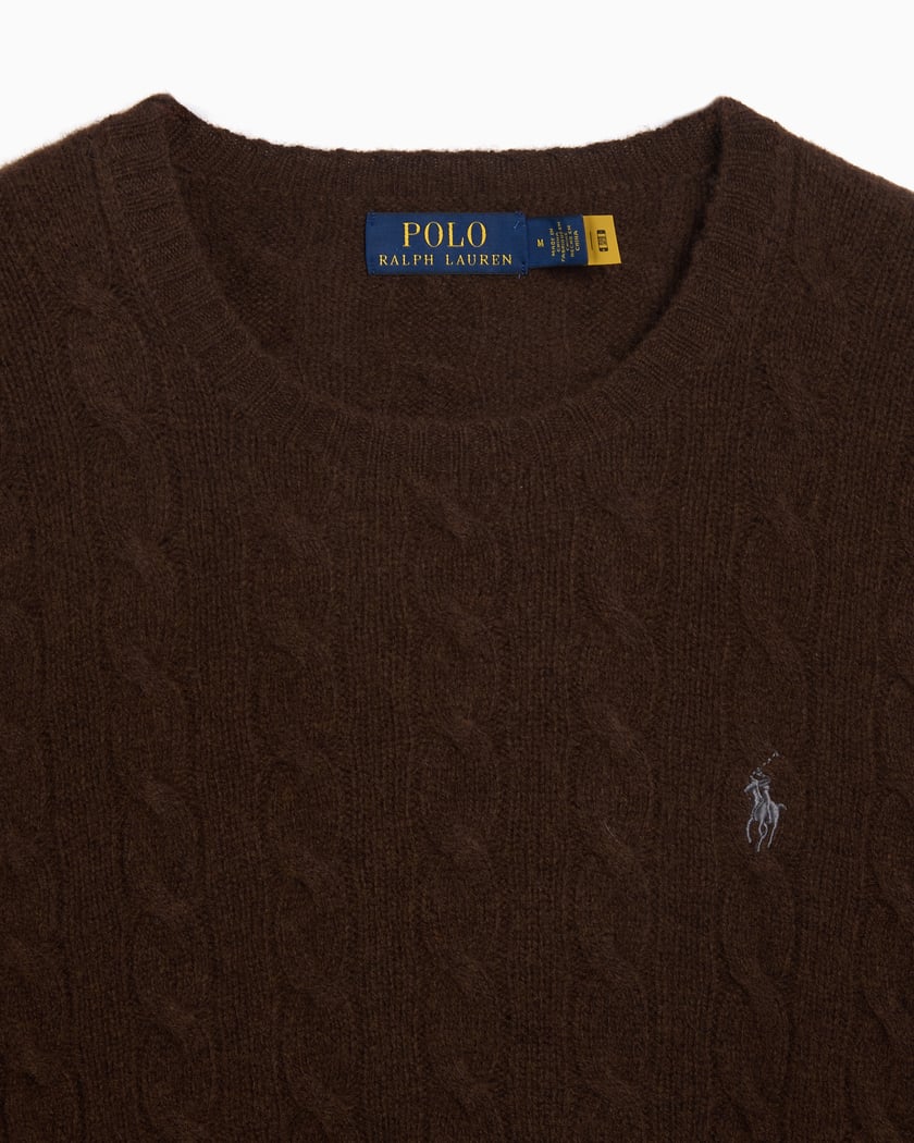 Polo Ralph Lauren Logo Men's Sweater Brown 710876762029 | FOOTDISTRICT