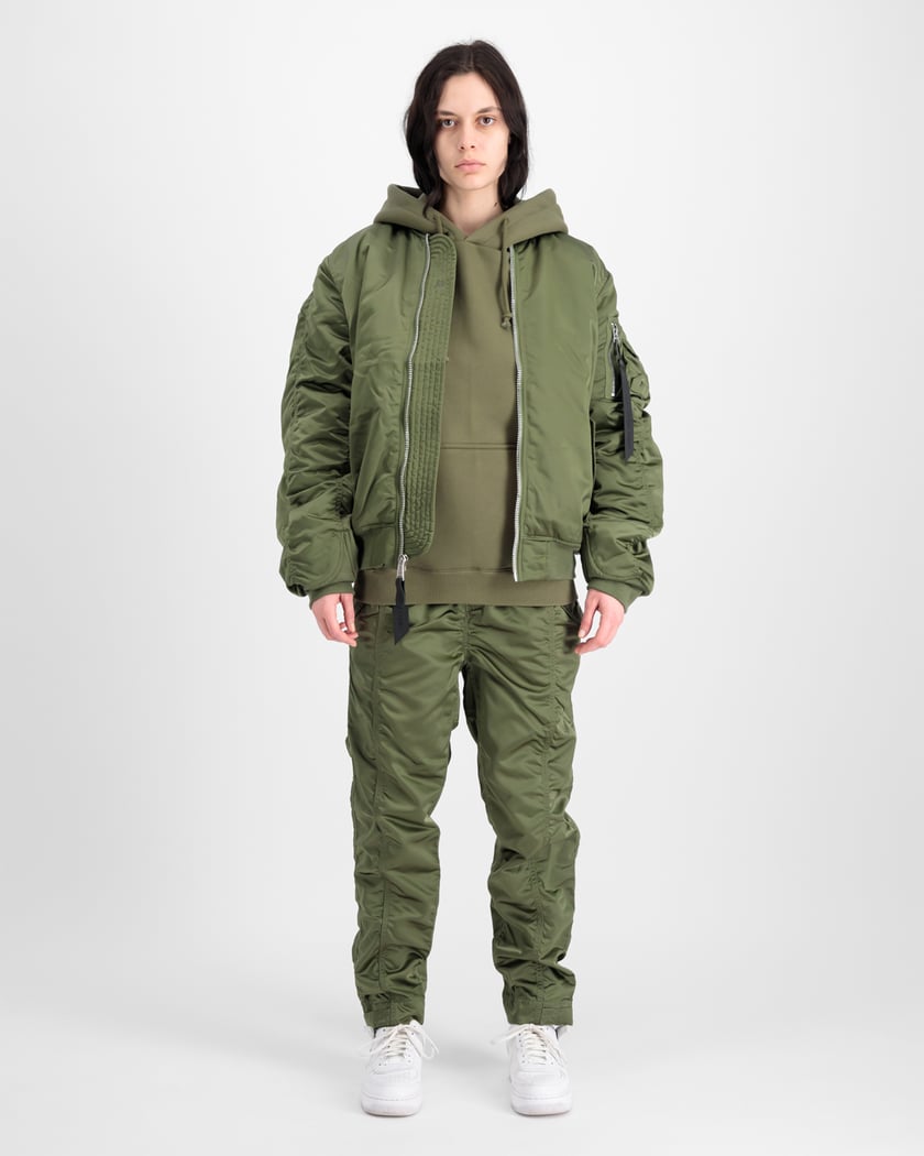 Alpha Industries MA 1 Unisex UV Bomber Jacket Green 146115UV 01 FOOTDISTRICT