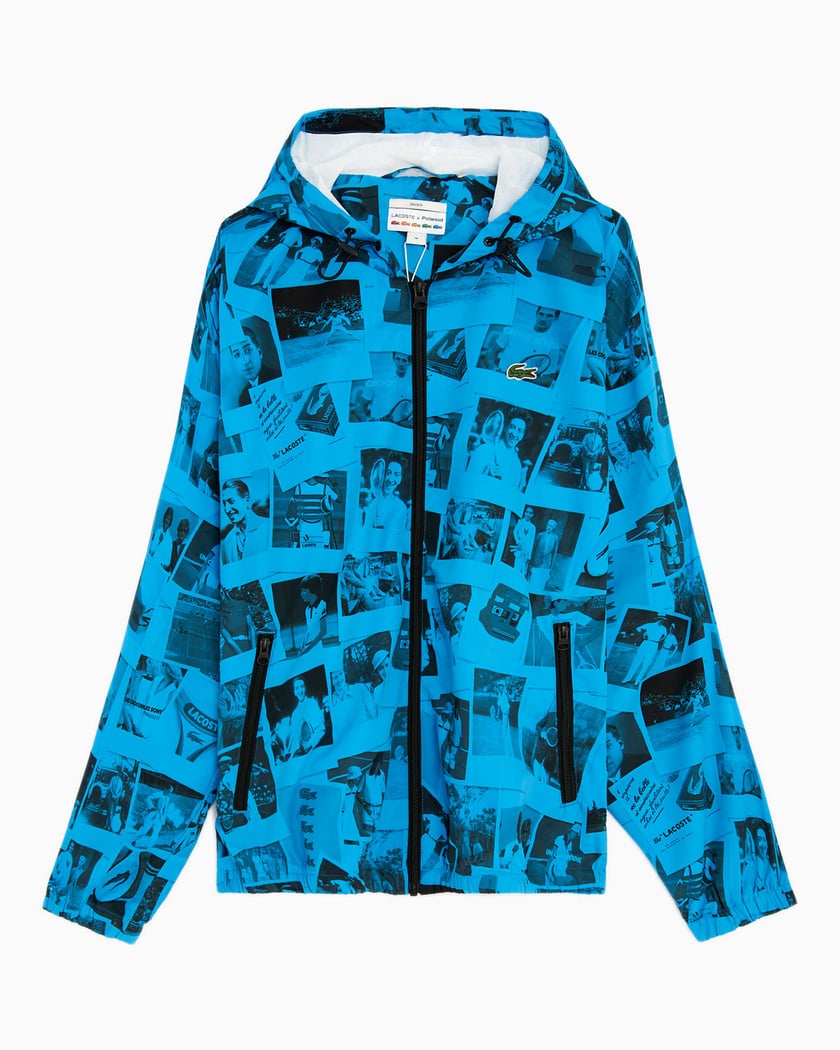 LACOSTE　LIVE　ダッフルコート☆M Lacoste Live x Polaroid Unisex Zip Jacket Blue BH2901-00-BLW