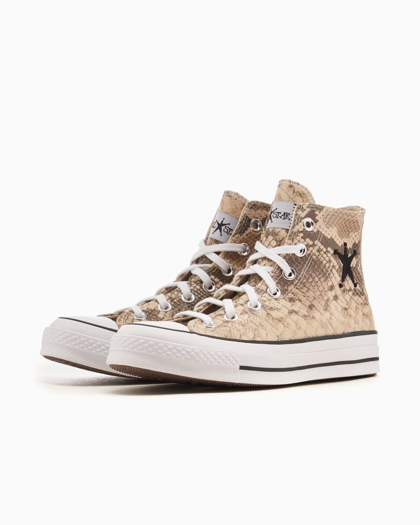 Converse x Stüssy Chuck 70 High Snakeprint Brown A11674C Converse x Stüssy Chuck 70 High Snakeprint Brown A11674C