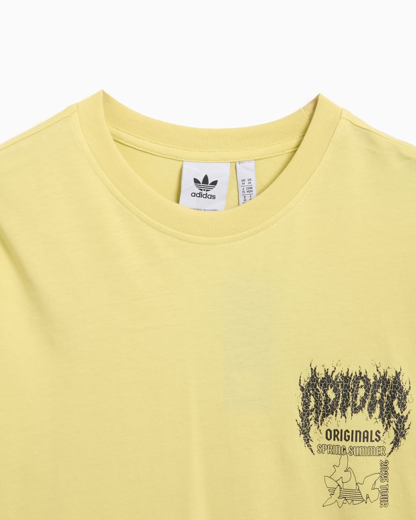 Yellow Adidas Gold Print T Shirt Adidas Originals Q12 Death Metal
