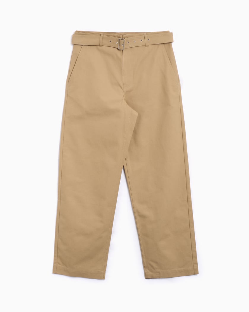 Maison Kitsuné Belted Men's Pants Brown OM01123WW9040-0102