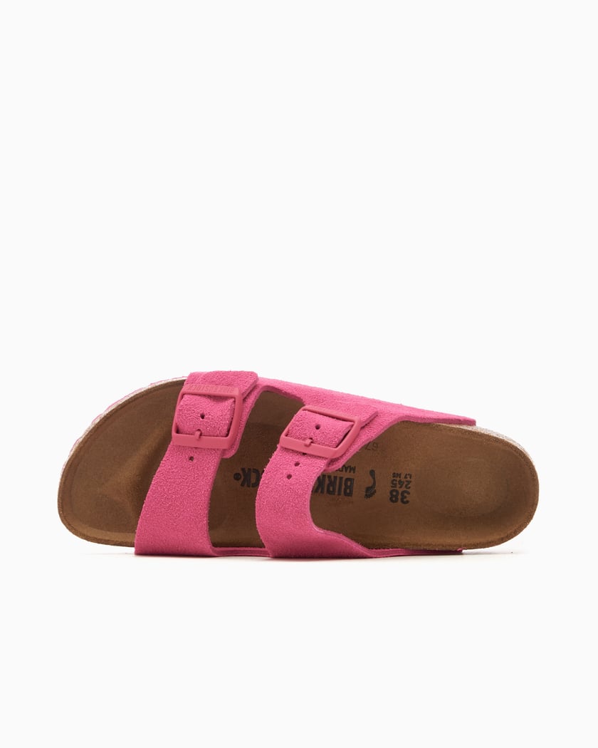 BIRKENSTOCK Women s Arizona Suede Leather Narrow Pink 1027069 FOOTDISTRICT